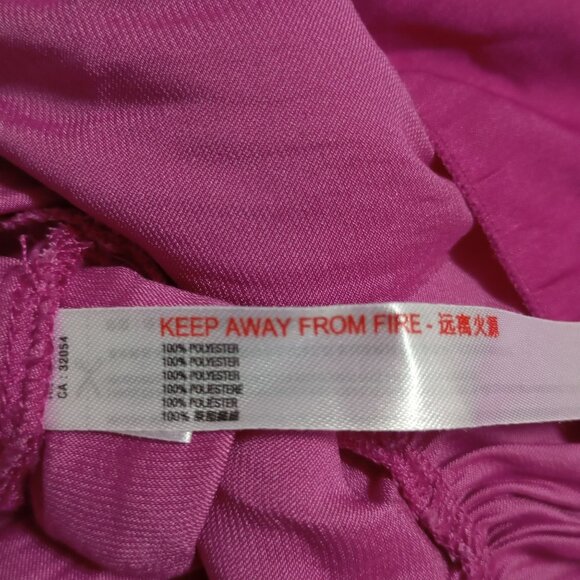 Intimately Free People Dress mini Magenta Sleeveless Smocked Ruffle Hem Size S - Picture 8 of 11